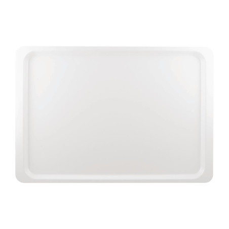 Polyester Euronorm 530 x 370mm White Service Tray - Roltex - Fourniresto