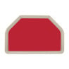 Tray in Trapezoid Polyester GN 500x325mm Red - Roltex - Fourniresto