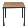 Square Table in Steel and Acacia 80 cm - Bolero - Fourniresto