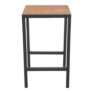 Square Steel and Acacia High Table 60 cm - Bolero