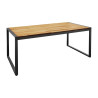 Rectangular Industrial Table Steel and Acacia 180 cm - Bolero - Fourniresto