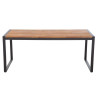 Rectangular Industrial Table Steel and Acacia 180 cm - Bolero - Fourniresto