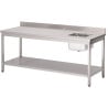 Table Du Chef avec Bac À Droite et Dosseret en Inox-L 1200x P 700mm - Gastro M