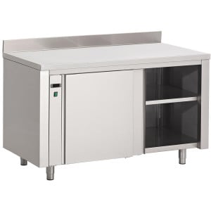 Stainless Steel Heated Cabinet with Backsplash - L 2000 x D 700mm - Gastro M