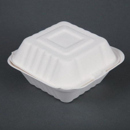 Compostable Hamburger Boxes - L 149 mm - Pack of 500 - Fiesta Green