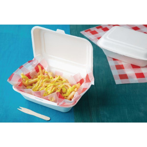 Barquettes À Charnière en Bagasse Compostables - 500 ml - Lot de 250 - Fiesta Green