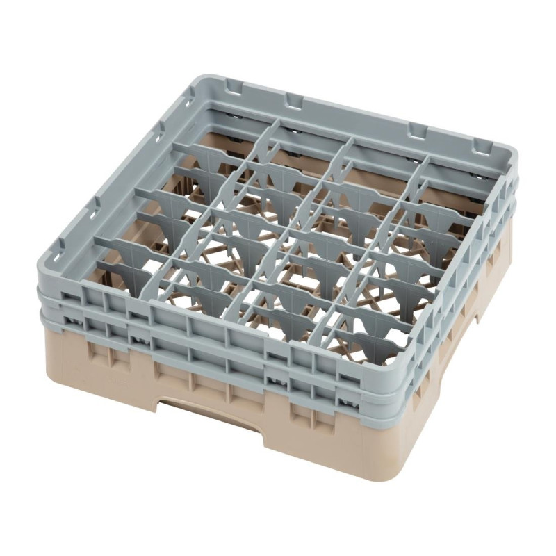 Regál na poháre 16 oddelení Camrack Beige - Š 500 x H 500mm - Cambro