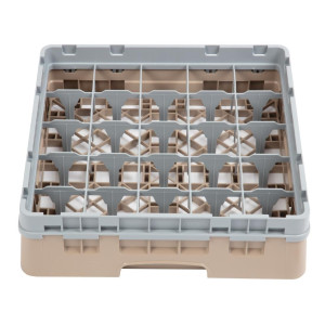 Casier À Verres 25 Compartiments Camrack Beige- L 500 x P 500mm - Cambro