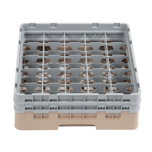 Regál na poháre 25 oddelení Camrack Beige Výška-L 500 x P 500mm - Cambro