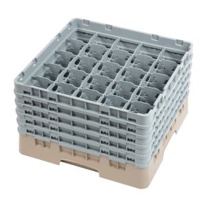 Regál na poháre 25 oddelení Camrack Beige-500x 500mm - Cambro