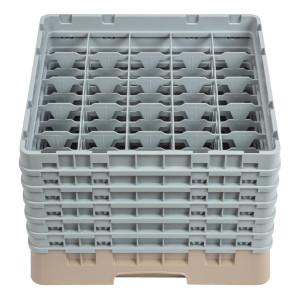 Polička na poháre 25 oddelení Camrack Beige - Š 500 x D 500mm - Cambro