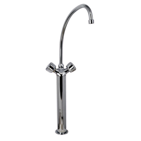 Single-hole Heavy Model 3/4" Mixer Tap with 2 Column Taps - L 200mm - FourniResto