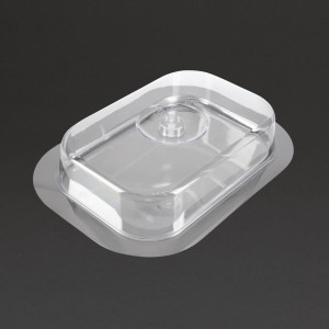 Rectangular Stainless Steel Tray with Transparent Lid - APS - Fourniresto