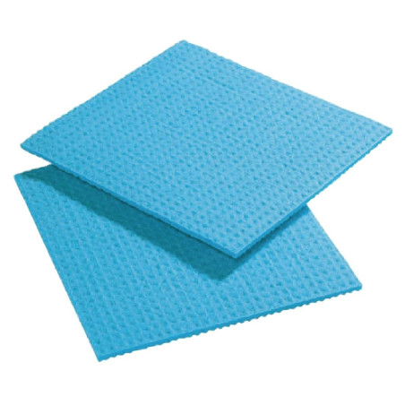 Cleaning Cloths in Blue Cellulose - Pack of 10 - FourniResto - Fourniresto