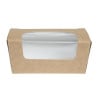 Boîtes À Gâteau Rectangulaires Kraft Compostables avec Fenêtre - Lot de 500 - Colpac