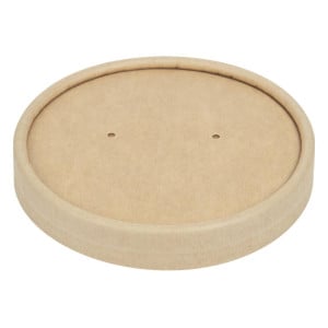Lids for Microwaveable Recyclable Kraft Soup Bowls 225ml and 350ml - Pack of 500 - Colpac