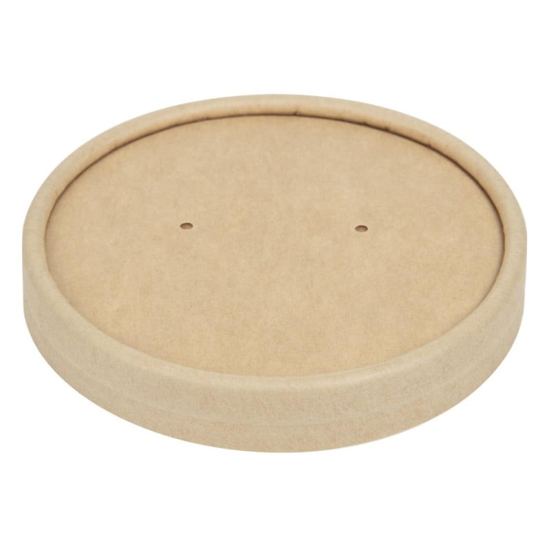Lids for Microwaveable Recyclable Kraft Soup Bowls 225ml and 350ml - Pack of 500 - Colpac