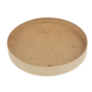 Veka na misky na polievku Kraft vhodné do mikrovlnky, recyklovateľné 225 ml a 350 ml - Sada 500 - Colpac