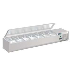 Countertop Saladette with Lid Series G - 7 x GN 1/4 - Polar