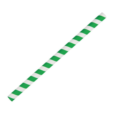 Paper Smoothie Straws - Green - L 210mm - Pack of 250 - Fiesta Green