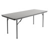 Folding Rectangular Gray ABS Table - 1830mm - Bolero - Fourniresto