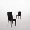 Black Faux Leather Chairs - Bolero - Fourniresto