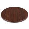 Round Dark Brown Table Top - 600mm - Bolero