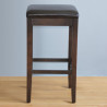 Bar Stools High in Faux Leather - Dark Brown - Bolero - Fourniresto