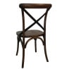 Walnut-colored chairs with crossed back - Bolero - Fourniresto