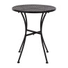 Round Perforated Steel Bistro Table - Black - 600mm - Bolero - Fourniresto