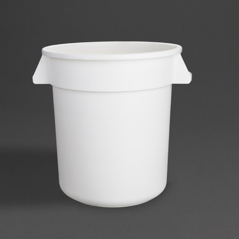 White Round Container 38L - Vogue - Fourniresto