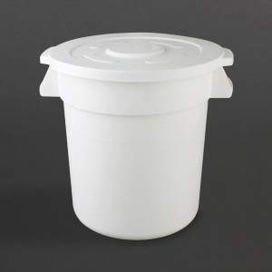 White Round Container 38L - Vogue - Fourniresto