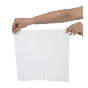 Serviettes Snacking en Papier Blanches 1 Pli 330 X 330 mm - Lot de 5000 - FourniResto