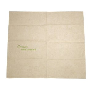 1 Ply Recycled Paper Napkins with Dispenser 320 x 300mm - Pack of 6000 - FourniResto