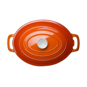 Large Oval Orange Dutch Oven - 6L - Vogue