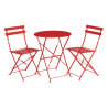 Steel Terrace Chairs - Red - Set of 2 - Bolero - Fourniresto