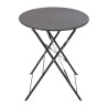 Table De Terrasse En Acier - Noire - Bolero - Fourniresto