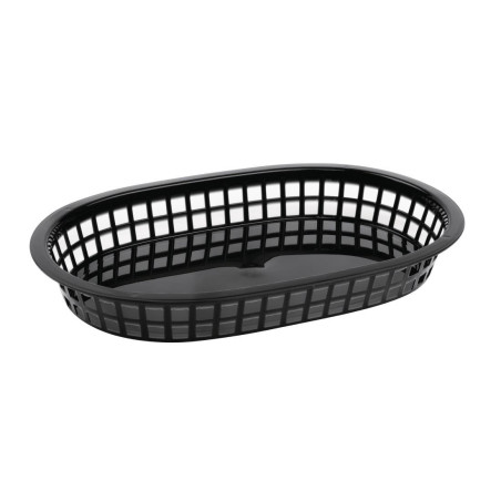 Oval black polypropylene food basket - Olympia - Fourniresto