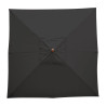 Square Black Parasol - L 2500mm - Bolero