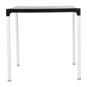 Table carrée avec pieds aluminium noire 750mm - Bolero - Fourniresto