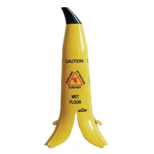 Slippery Multilingual Banana Floor Cone - FourniResto