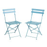 Steel terrace chairs - turquoise blue - Set of 2 - Bolero - Fourniresto