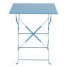 Square steel terrace table - turquoise blue - 600mm - Bolero - Fourniresto