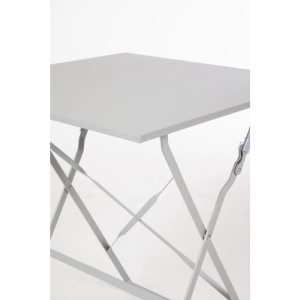 Square steel terrace table - grey - 600mm - Bolero - Fourniresto