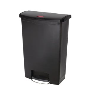 Front pedal slim Jim black bin - 90L - Rubbermaid