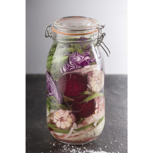 Jar with clip for preserving 1500ml - FourniResto - Fourniresto