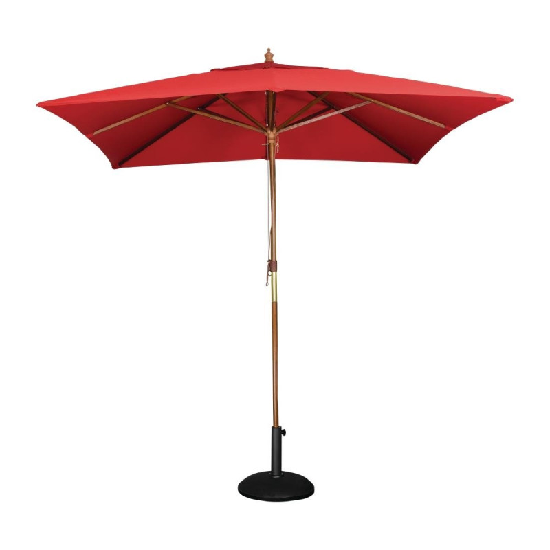 Parasol Carré Rouge - 2,5m - Bolero