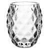 Glass diamond-shaped transparent tealight holder 75mm - Set of 6 - Olympia - Fourniresto