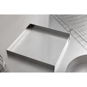 Cercle Na Koláč Štvorcový z Nerezovej Ocele - D 200 x Š 200mm- De Buyer