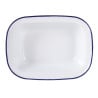 Rectangular enamelled steel dish 180x130x40mm - Set of 6 - Olympia - Fourniresto